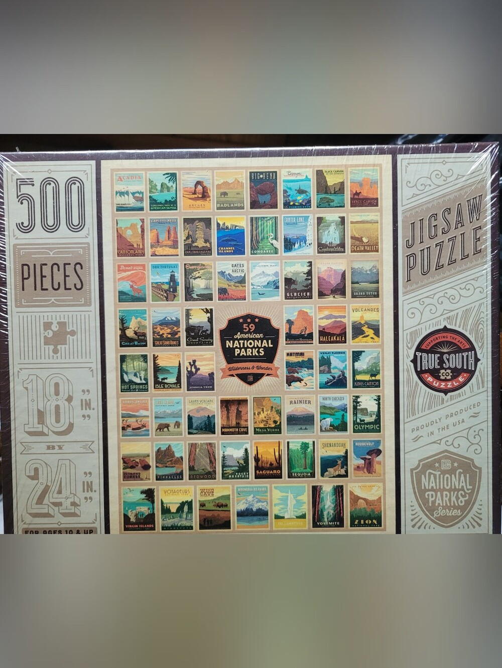 True South National Parks 500-Piece Jigsaw Puzzle - Multicolor
